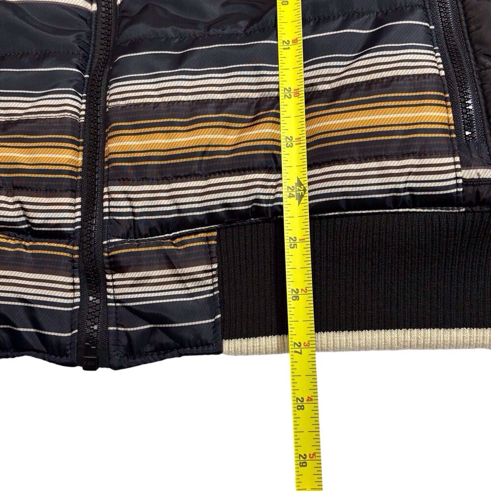 Cinch Reversible Quilted Full Zip Vest Women's XXL Black Tan Striped Cowgirl - Picture 5 of 11